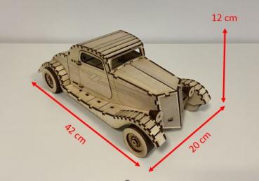 ZZ Top Ford Coupé Hot Road (The Eliminator) als 3D Großmodell - Abmessungen